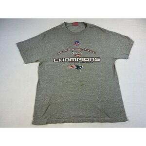 Vintage Reebok New England Patriots Super Bowl XXXVI Champions Gray T-Shirt 2002